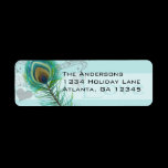 Vintage Birds Musical Peacock Feather  Address