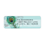 Vintage Birds Musical Peacock Feather  Address Return Address Labels