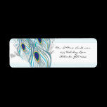 Vintage Birds Musical Peacock Feather  Address
