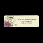 Vintage Birds Musical Raspberry Damask Tree