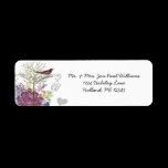 Vintage Birds Musical Raspberry Damask Tree