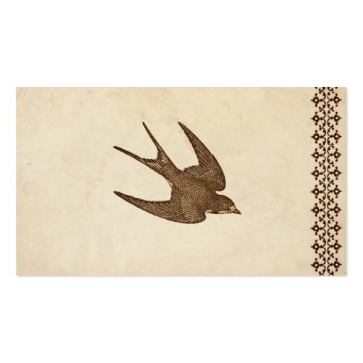 Vintage Bird's Nest Table Place Card Business Cards (back side)