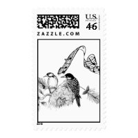 Vintage Birds stamp