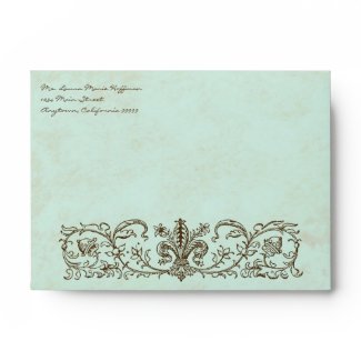 Vintage Birds Robin's Egg Blue, Wedding Envelopes envelope