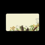 Vintage Birds Yellow Flower Branch Address Labels
