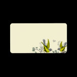 Vintage Birds Yellow & Grey Labels Felt