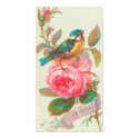 Vintage Birthday Card With Bird And Roses posters by vintagetreasurechest Vintage Birthday Card With Bird And Roses posters