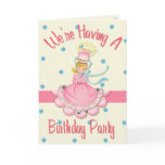 Vintage Birthday Girl Party Invitation Cards