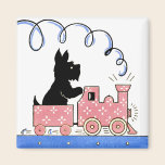 Vintage Birthday Girl Square Magnet magnets