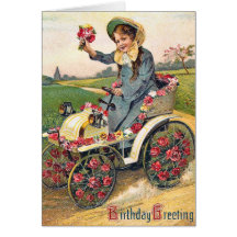 Vintage Birthday Greeting Greeting Cards