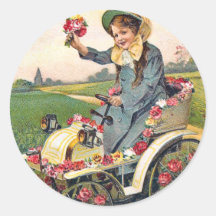 Vintage Birthday Greeting Sticker