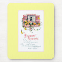 Vintage Birthday Greetings Mouse Pads