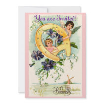 Vintage Birthday Invitations