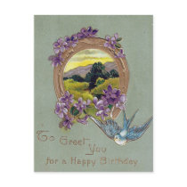 Vintage Birthday Postcard Printed In Germany