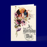 Vintage Birthday Wish Card cards
