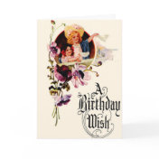 Vintage Birthday Wish Card