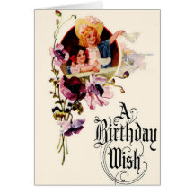 Vintage Birthday Wish Card