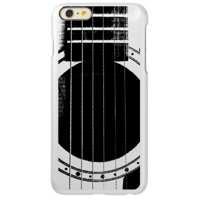 Vintage Black and Silver Guitar Incipio Feather® Shine iPhone 6 Plus Case
