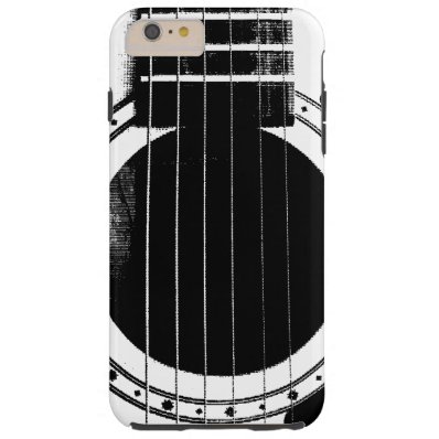 Vintage Black and White Guitar Tough iPhone 6 Plus Case