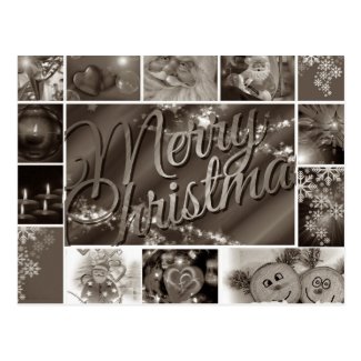 Vintage Black And White Merry Christmas