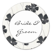 Vintage black and white wedding stickers by perfectpostage Vintage black and white wedding stickers