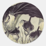 Vintage Black Calla Lilies Sticker