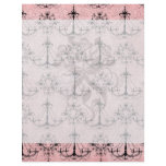 vintage black chandelier damask on lovely pink flyers