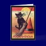 Vintage Black Halloween Cat cards