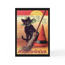 Vintage Black Halloween Cat Cards
