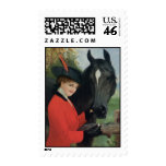Vintage Black Horse Red Riding Jacket Sugar Cube Stamps