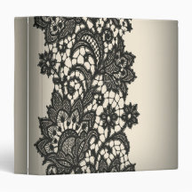 Vintage black Lace  beige Paris  Albumn Binder