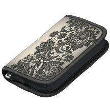 vintage black Lace beige Paris  Folio case Folio Planner