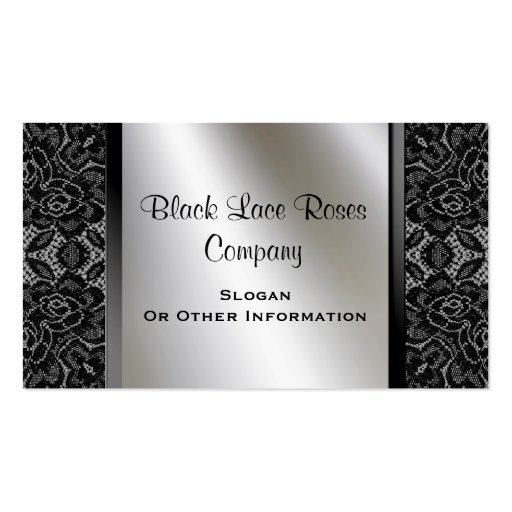 Vintage Black Lace Business Cards (front side)