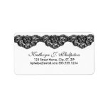 Vintage Black Lace Personalized Address labels
