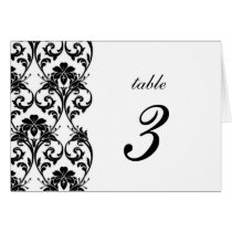 Vintage Black Lace Wedding Table Number Cards