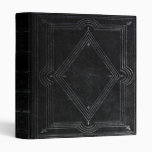 Vintage Black Leather Look Gothic Binder