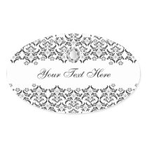 Vintage Black oval sticker