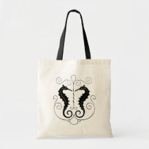 Vintage Black Seahorses Bags