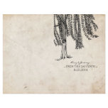 Vintage Black Weeping Willow Program Cover letterhead