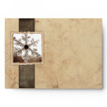 Vintage Black Winter Snowflake Envelope