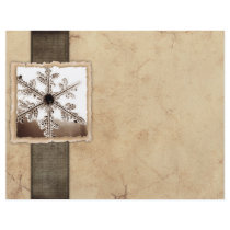 Vintage Black Winter Snowflake Full Color Flyer