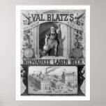 Vintage Blatz's Milwaukee Lager Beer posters