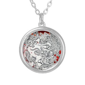 Vintage blood splattered Legendary Japanese Dragon Custom Necklace