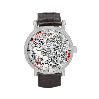 Vintage blood splattered Legendary Japanese Dragon Watches