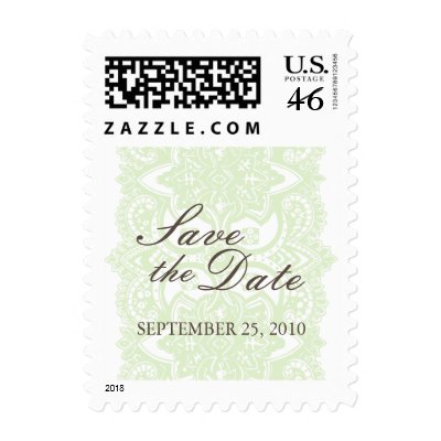 Vintage Blossom Lace Save The Date Postage