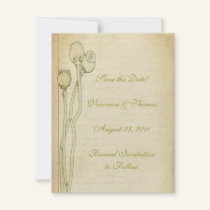 Vintage Blossoms Save the Date invitations