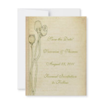 Vintage Blossoms Save the Date invitations