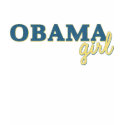 Vintage Blue and Yellow Obama Girl Shirt