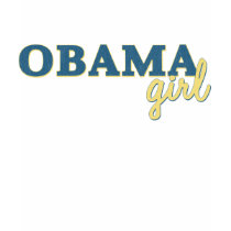 Vintage Blue and Yellow Obama Girl Shirt