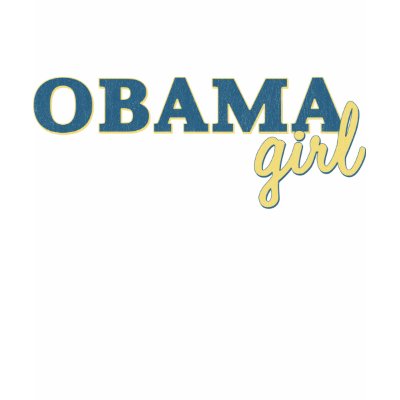 Vintage Blue and Yellow Obama Girl Shirt by PBProgressive